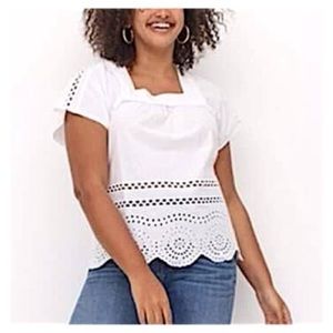 Made well Angelica eyelet top - M